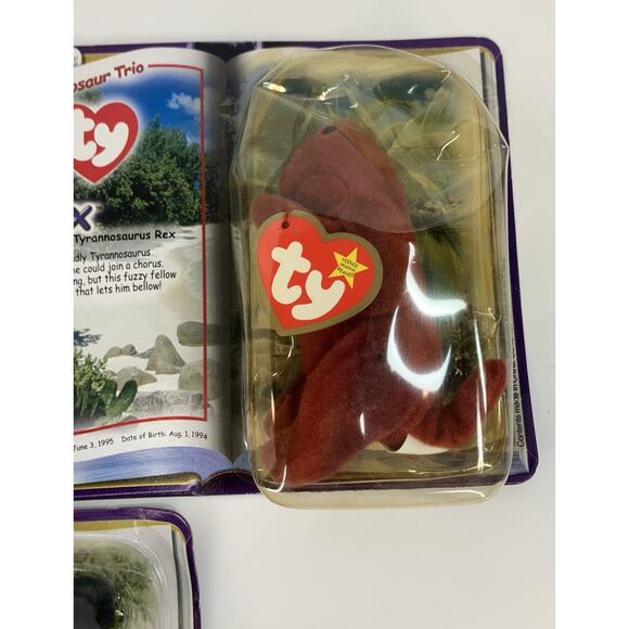 McDonald’s Happy Meal Teenie Beanie Babies 2000 Dinosaur Trio Bundle(3pcs) - Picture 3 of 11